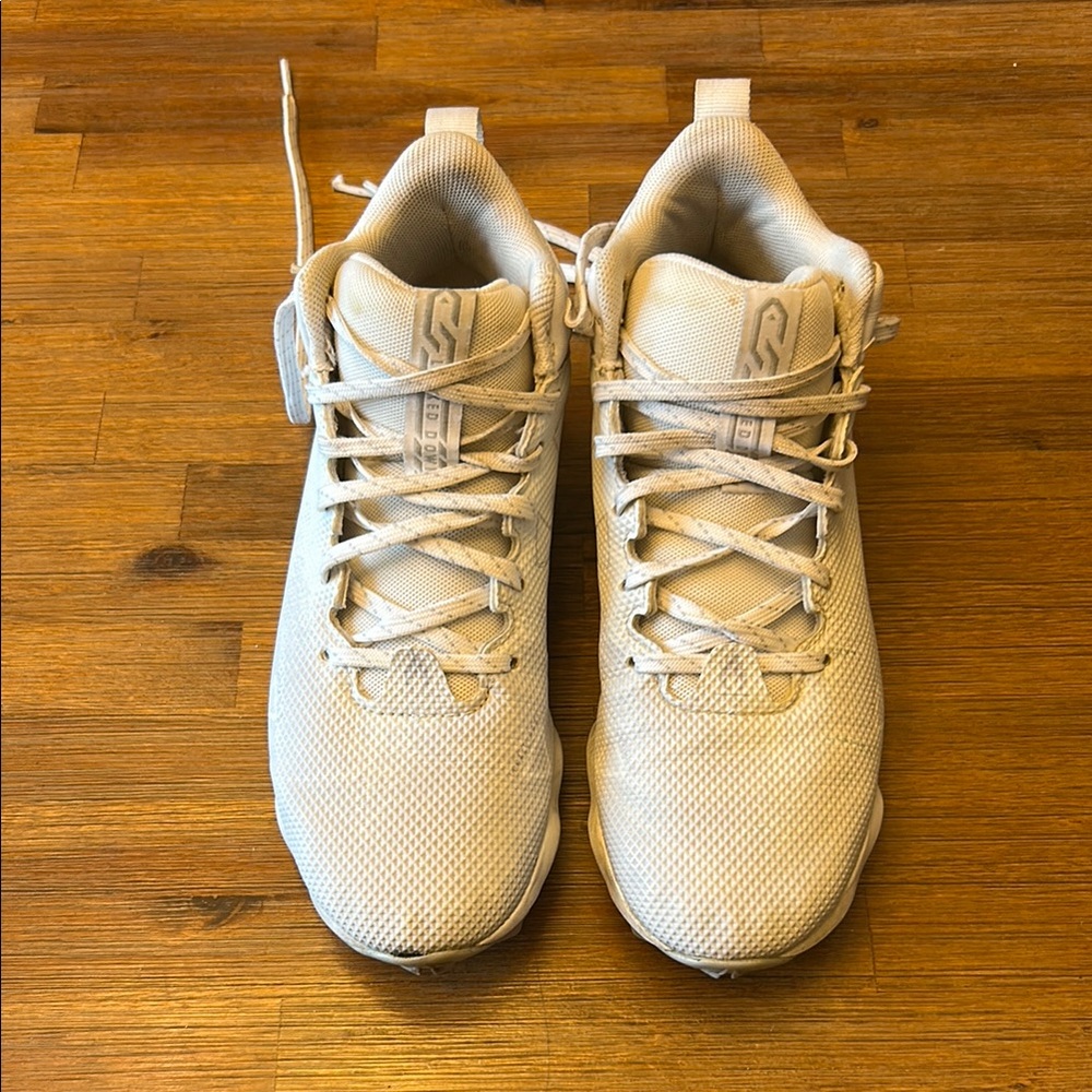 Under Armour White High-Top football Cleats